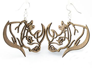 Rhino Profile Earrings # 1012