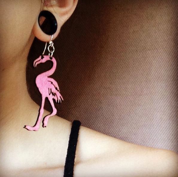 Flamingo Earrings # 1016