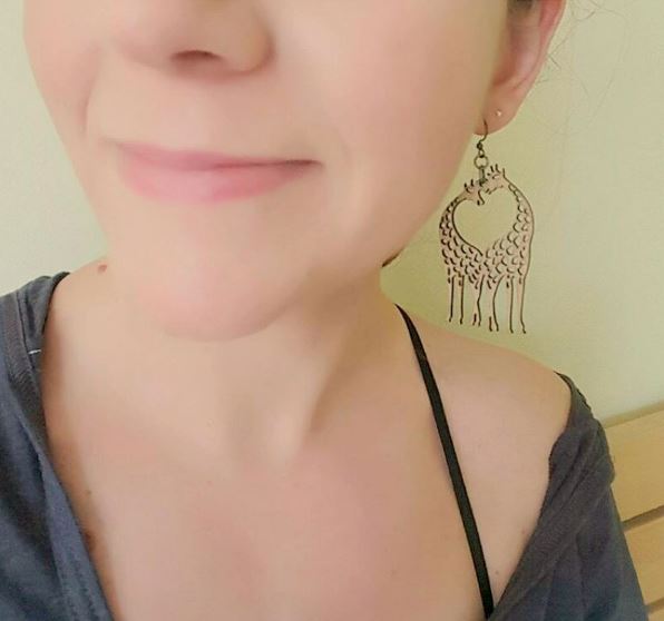 Giraffe Heart Earrings # 1069