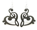 Treble Clef Heart Earrings # 1109