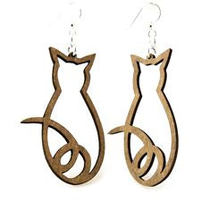 Cat Outline Earrings #1134