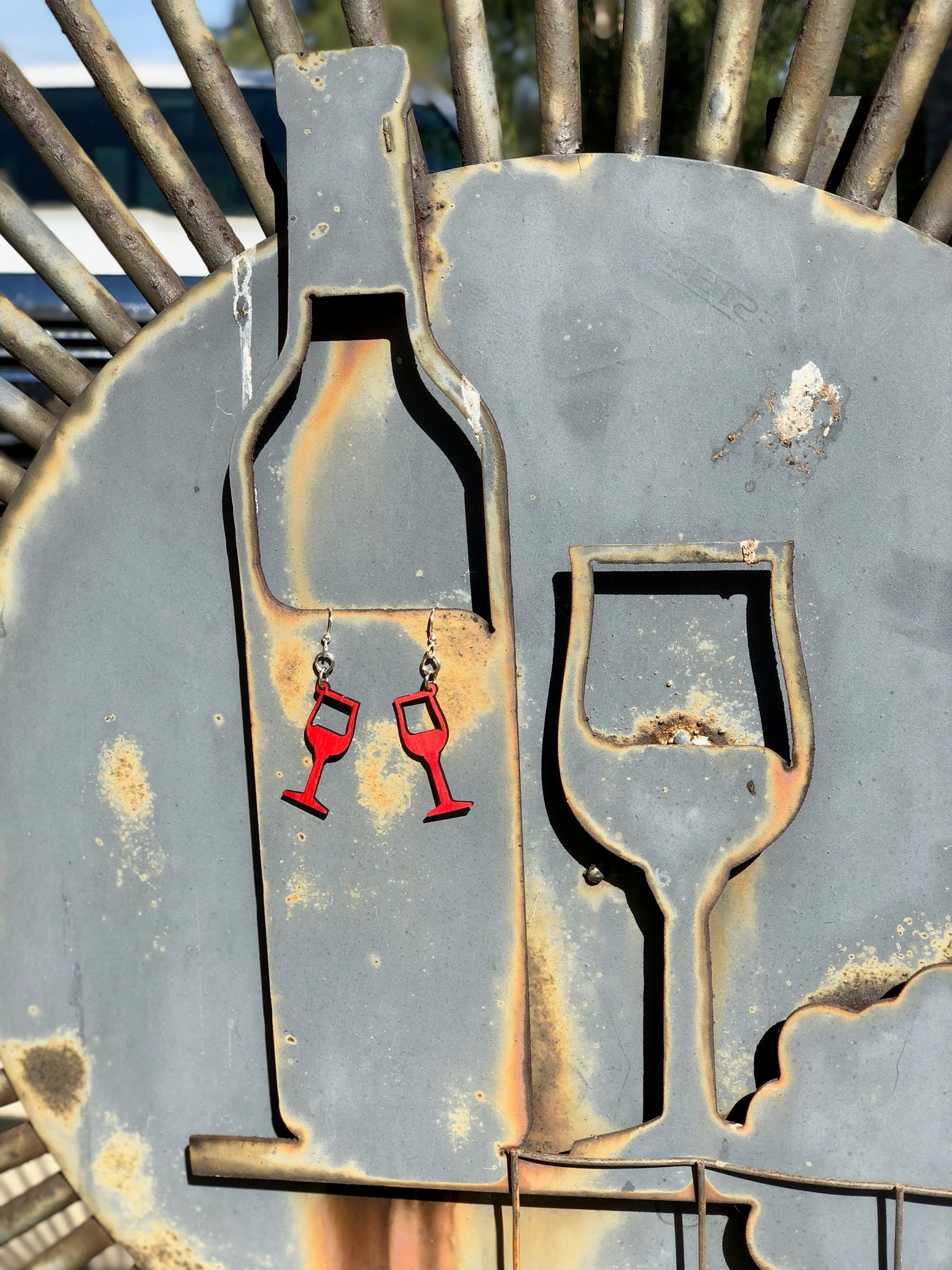Wine Glass Earrings # 1221