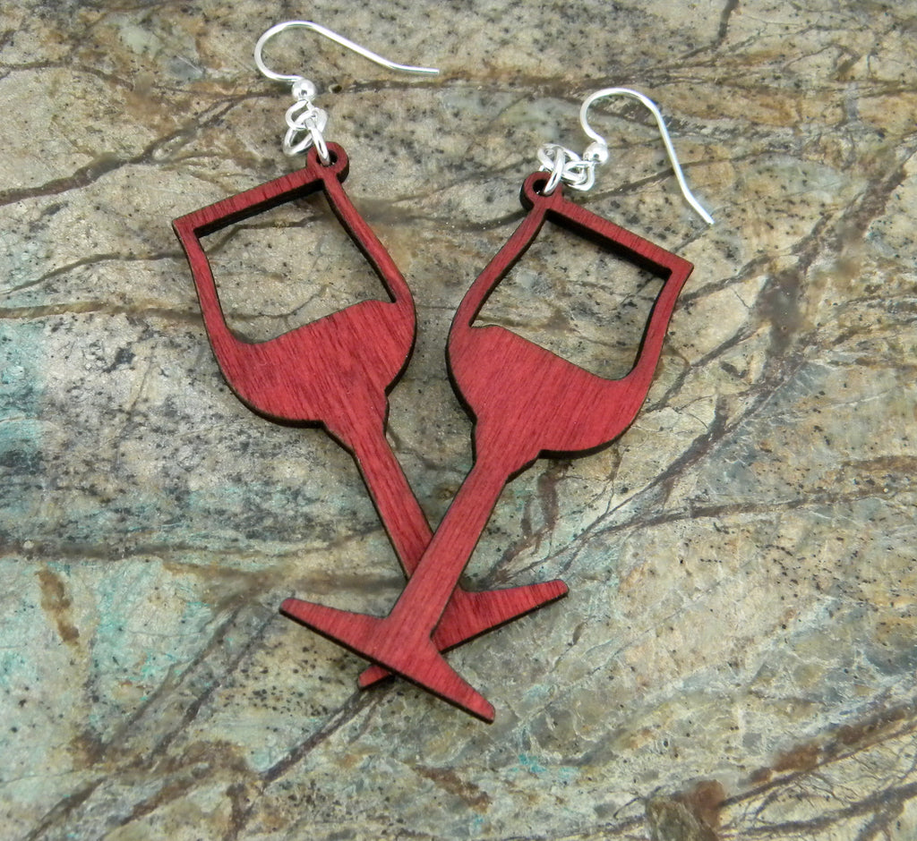 Wine Glass Earrings # 1221