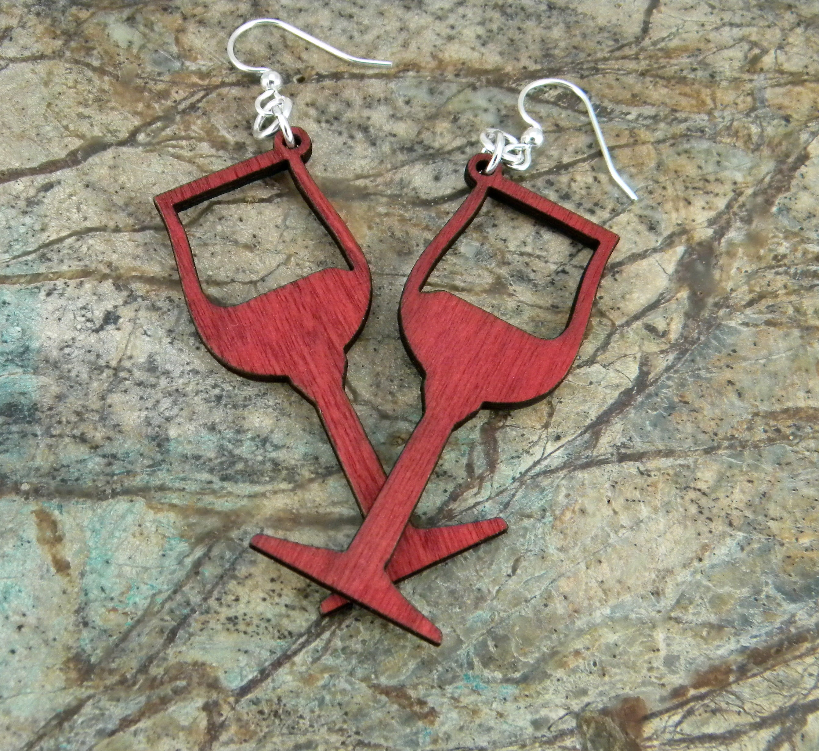 Wine Glass Earrings # 1221