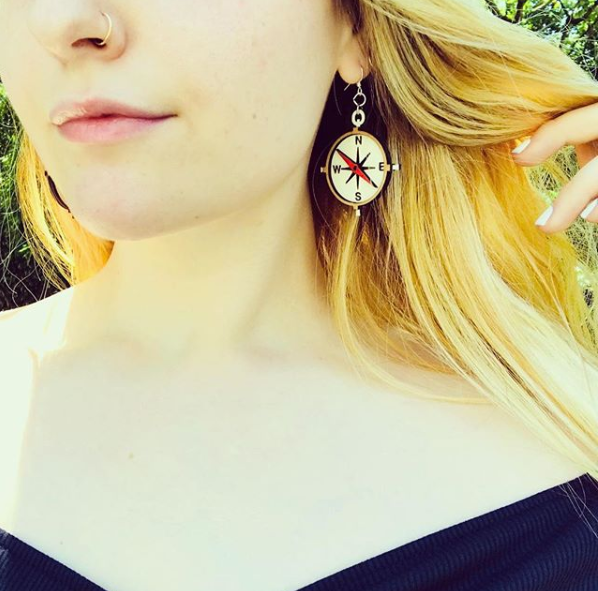 Compass Earrings # 1265