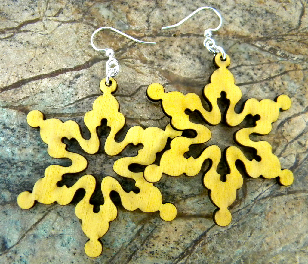 Cloudy Snowflake Earrings # 1283