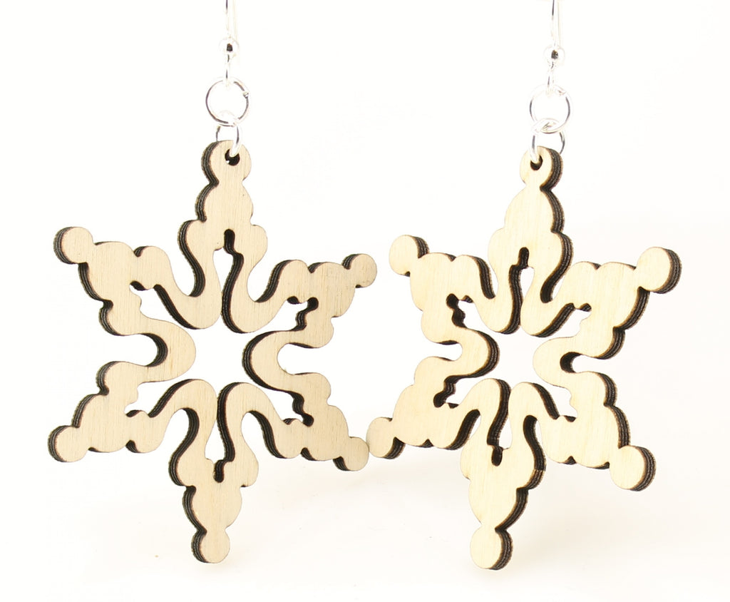 Cloudy Snowflake Earrings # 1283