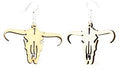 Long Horn Skull Earrings # 1286