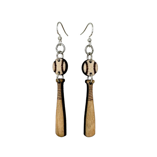 Baseball Bat Earrings # 1326