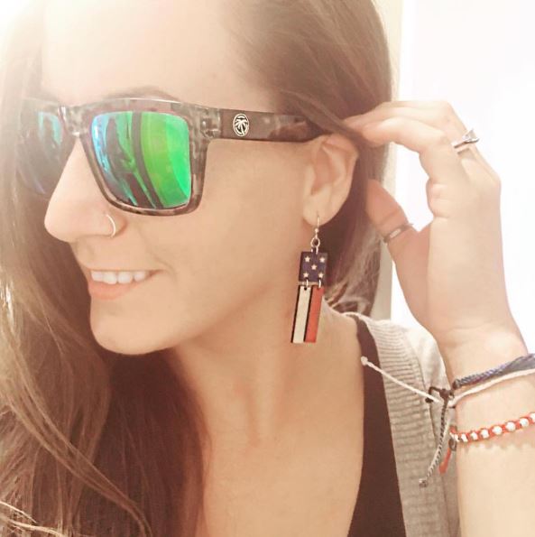 American Flag Earrings # 1473