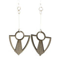 Art Deco Anchor Fan Earrings #1482