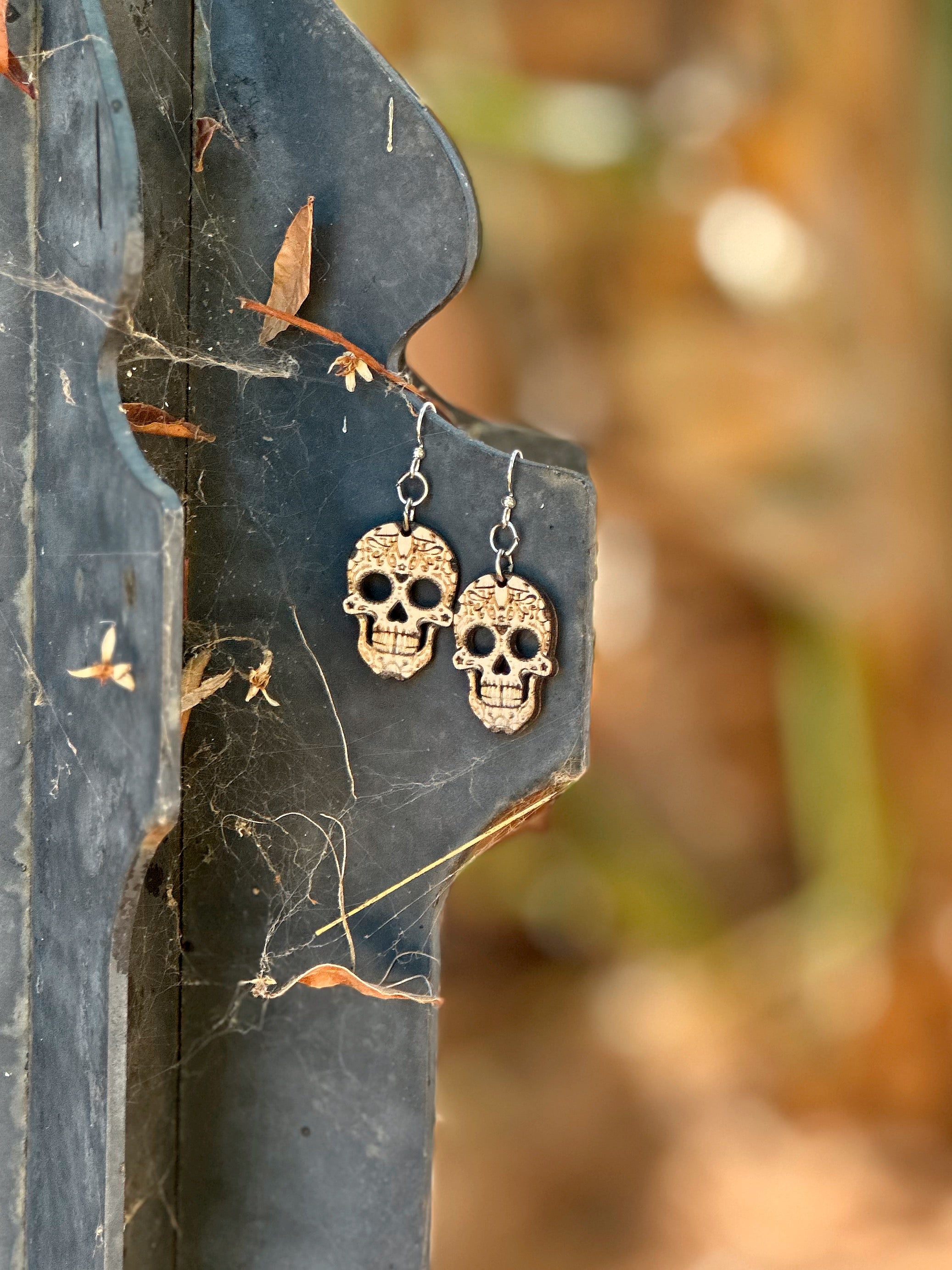 Blossom Sugar Skulls Earrings #1499