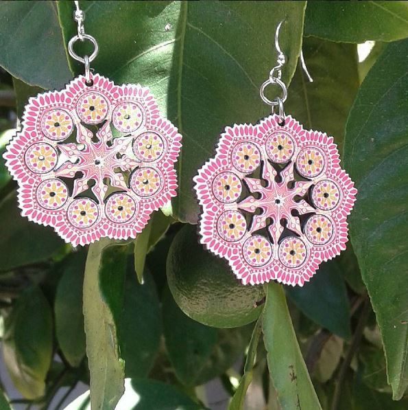 Spring Mandala Earrings #1521