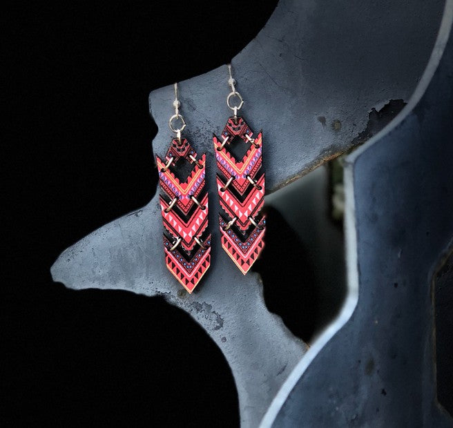 African Chevron Earrings #1533
