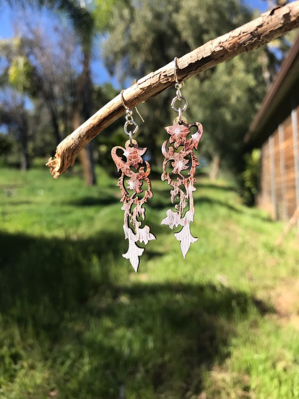 Dipped Vine Dandy Lion Earrings #1569