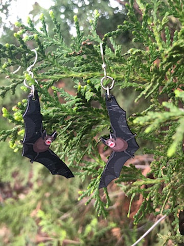 Spooky Bat Earrings #1589