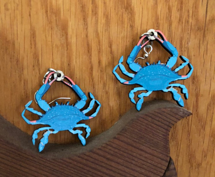 Blue Crab Earrings #1590