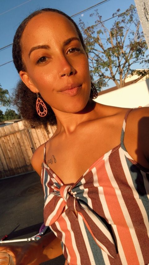 Tear Drop Wood Earrings #1605