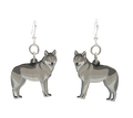 Grey Wolf Earrings #1620