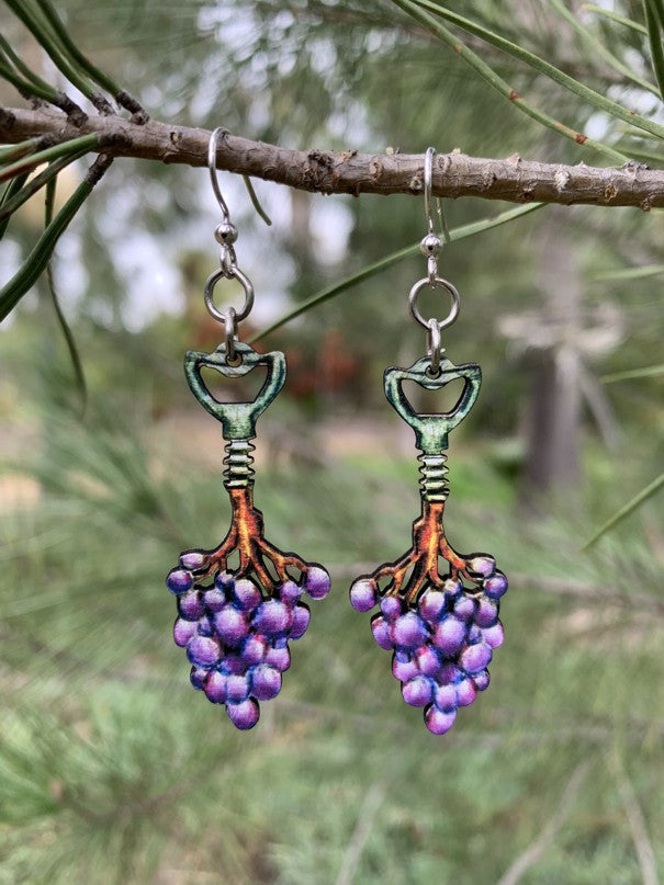 Corkscrew Grape Vine Earrings #1625