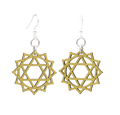Anahata Chakra Wood Earrings #1633