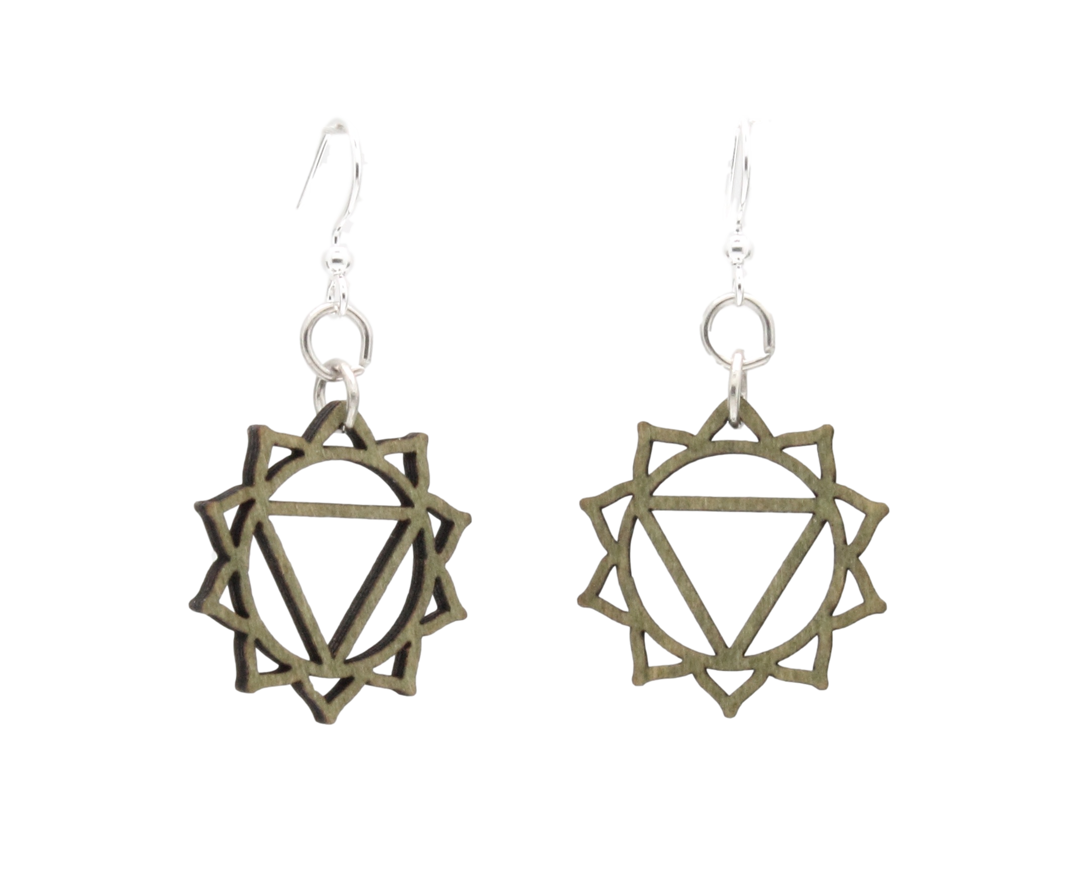Manipura Chakra Wood Earrings #1634