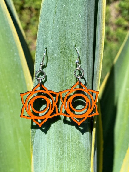 Svadhishthana Chakra Wood Earrings #1635