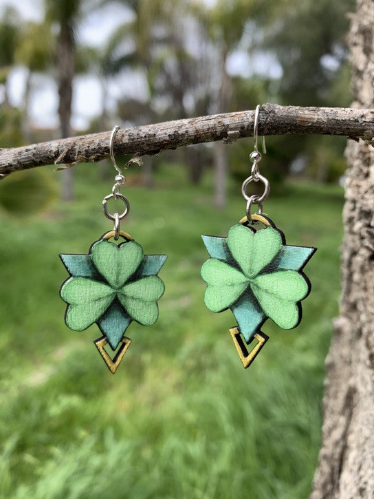 Geometric Shamrock Earrings #1643