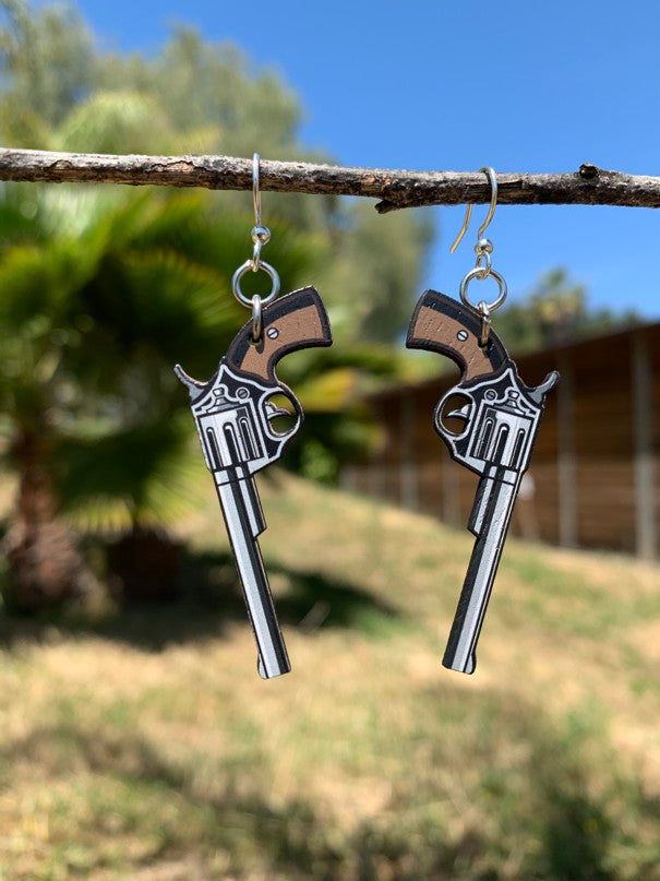 Western Pistol Earrings #1655