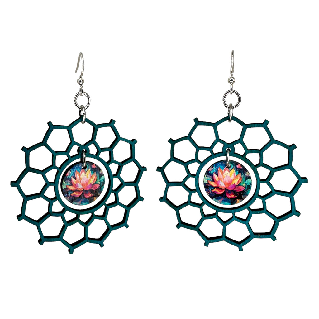 Centered Lotus Earrings #1766