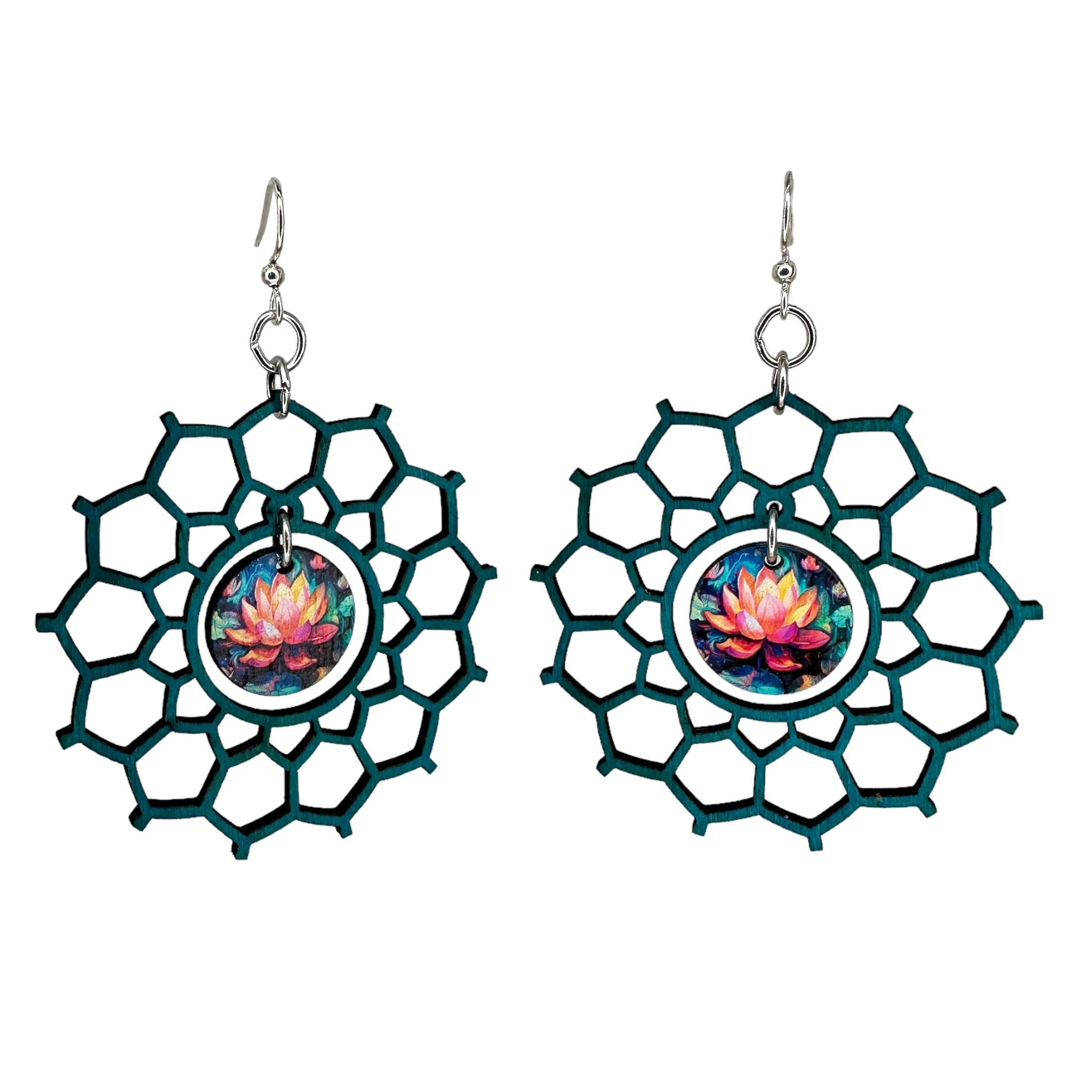 Centered Lotus Earrings #1766