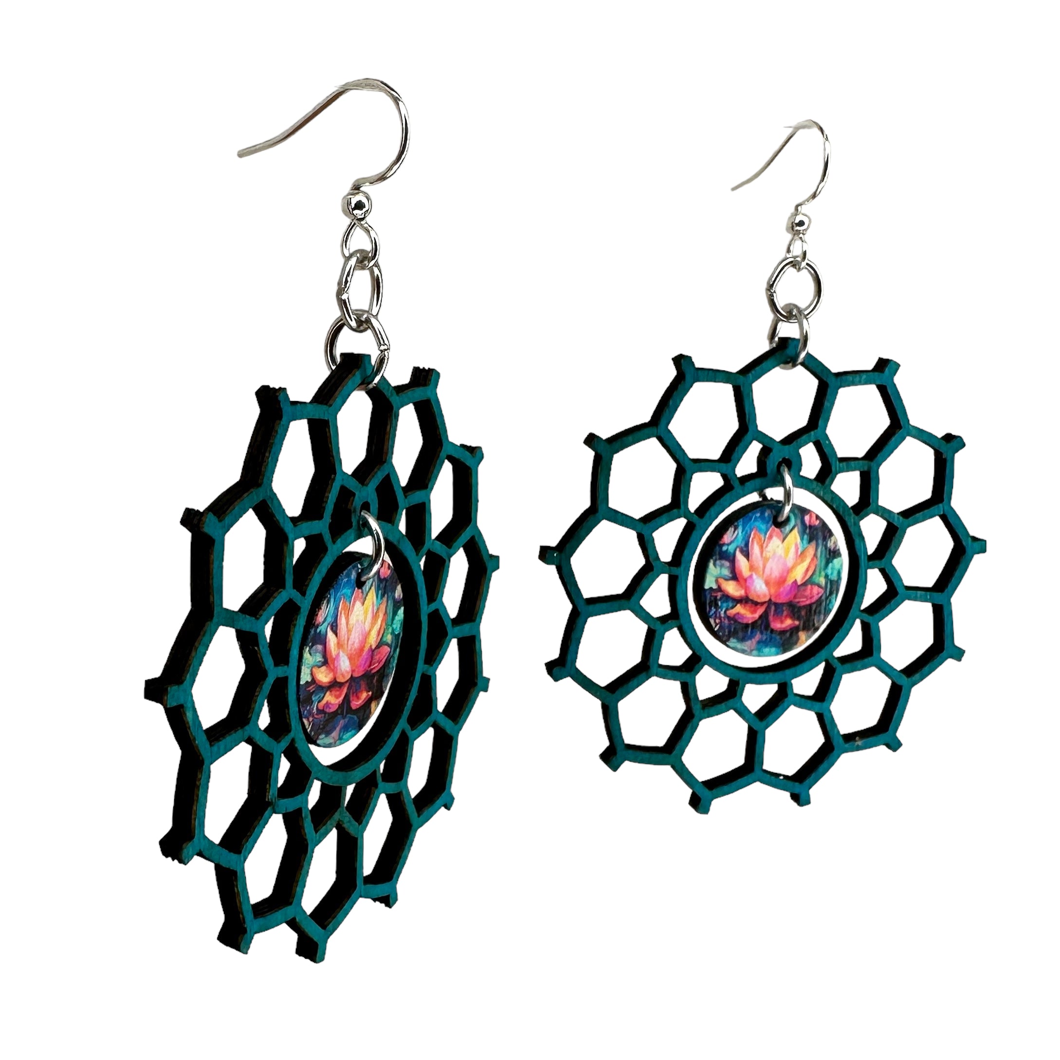 Centered Lotus Earrings #1766