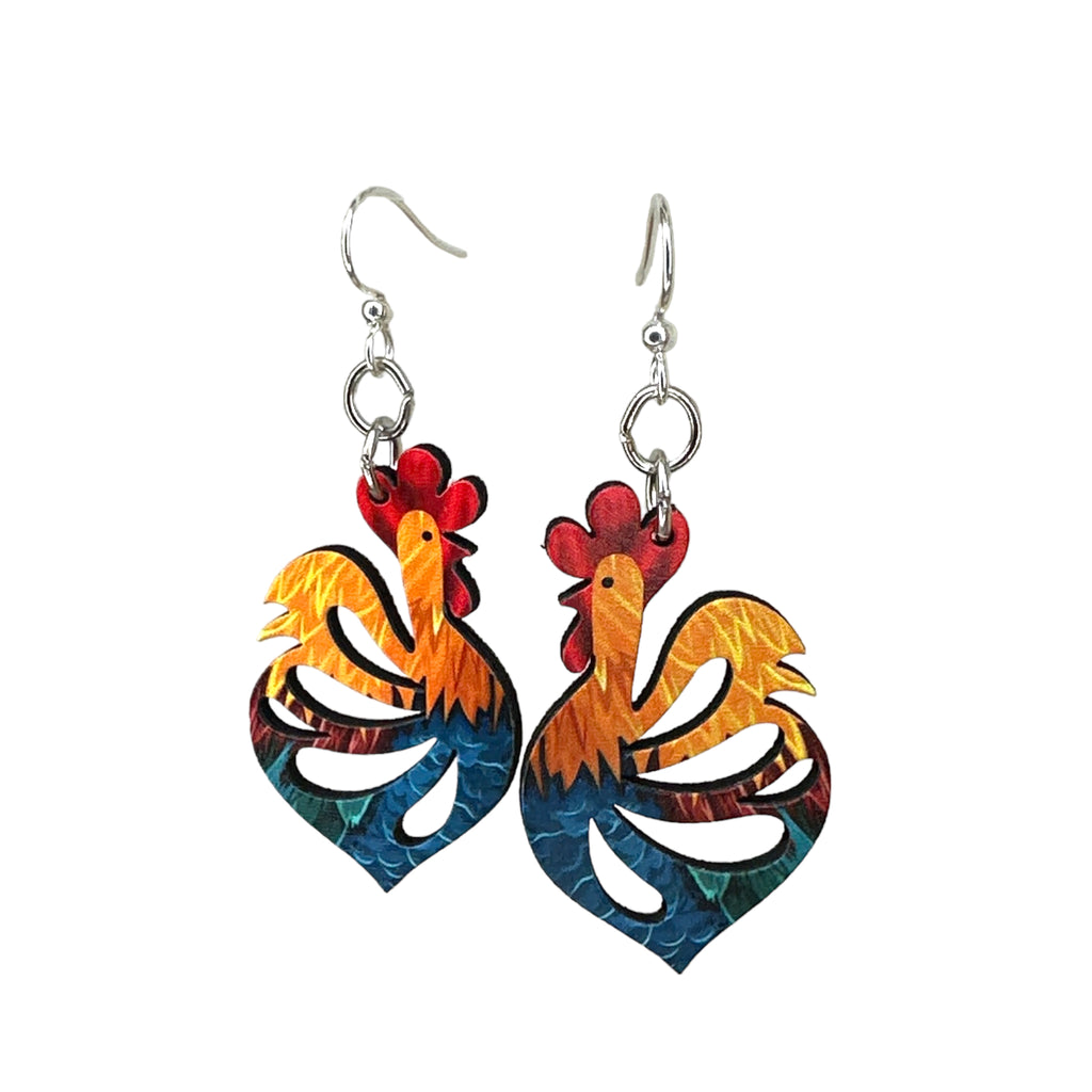 Cock-a-doodle-doo Earrings #1770