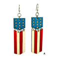 American Flag Dangle Earrings #1776