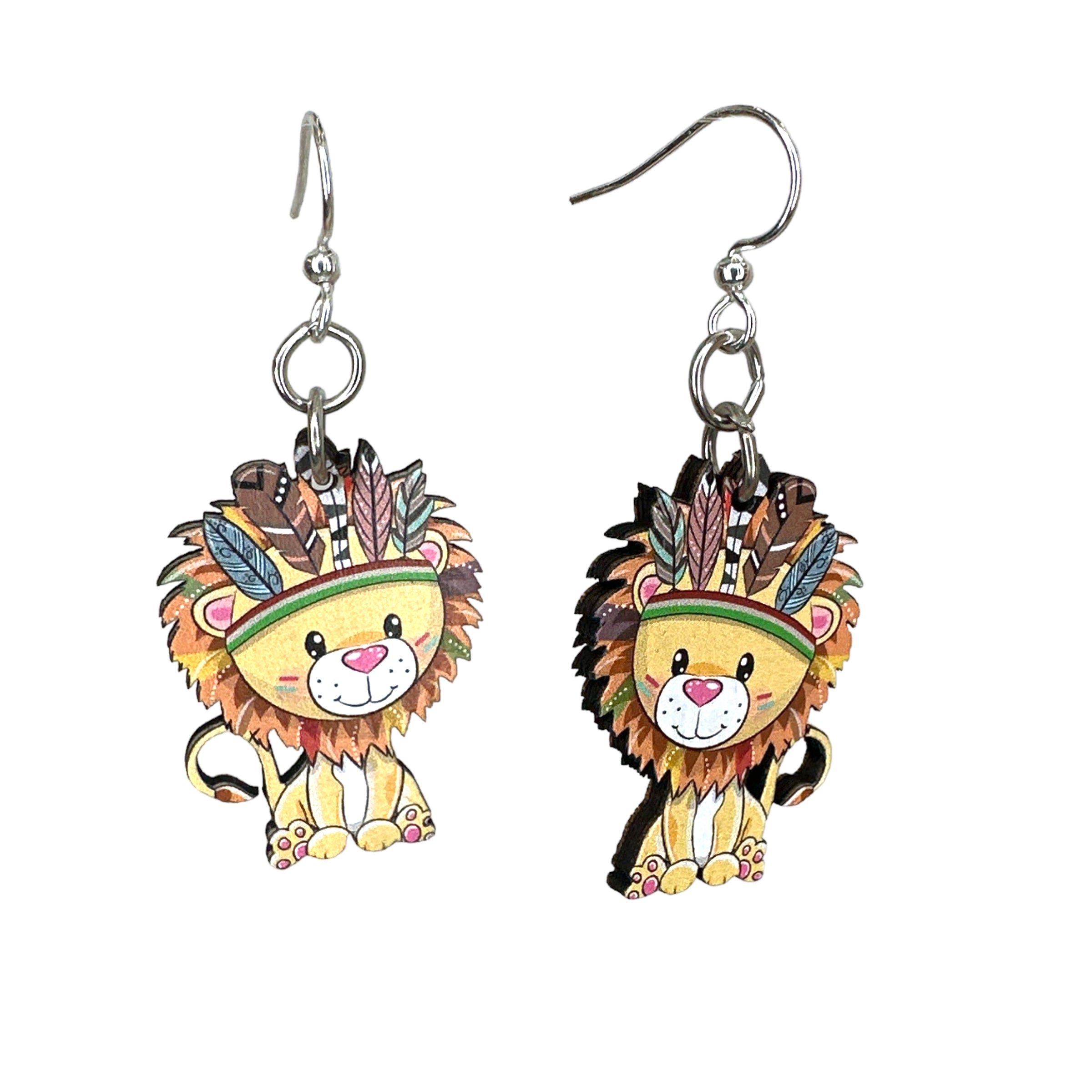 Little Wild Lion Earrings #1785