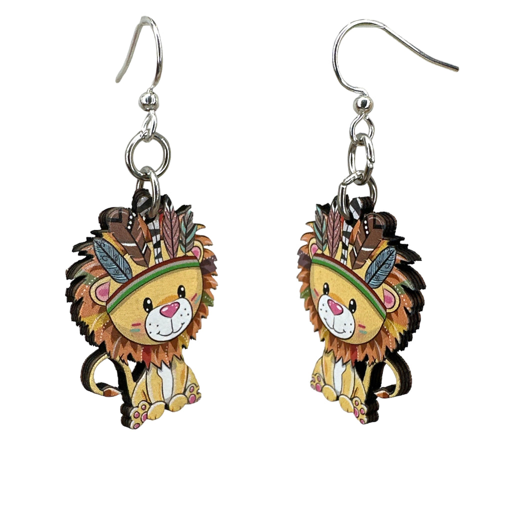 Little Wild Lion Earrings #1785