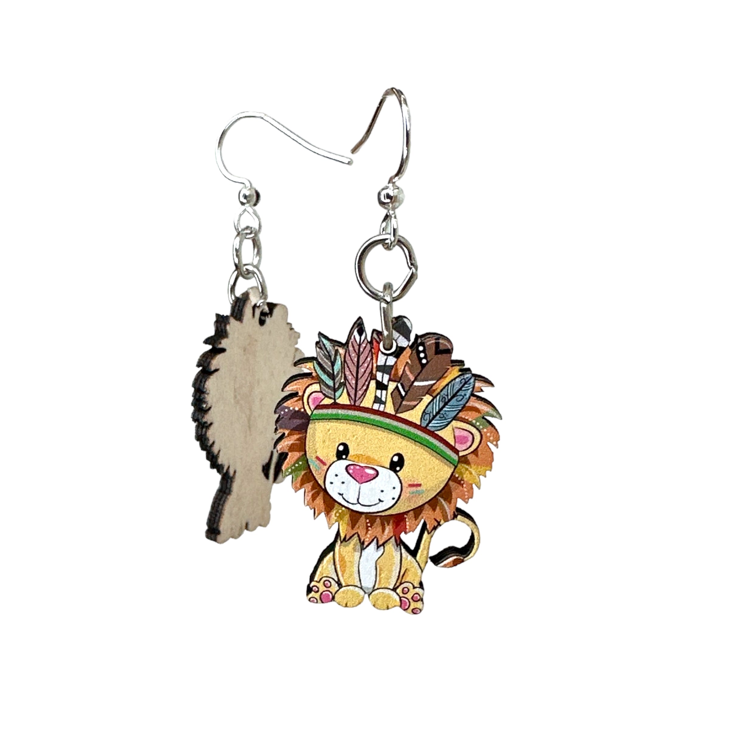 Little Wild Lion Earrings #1785