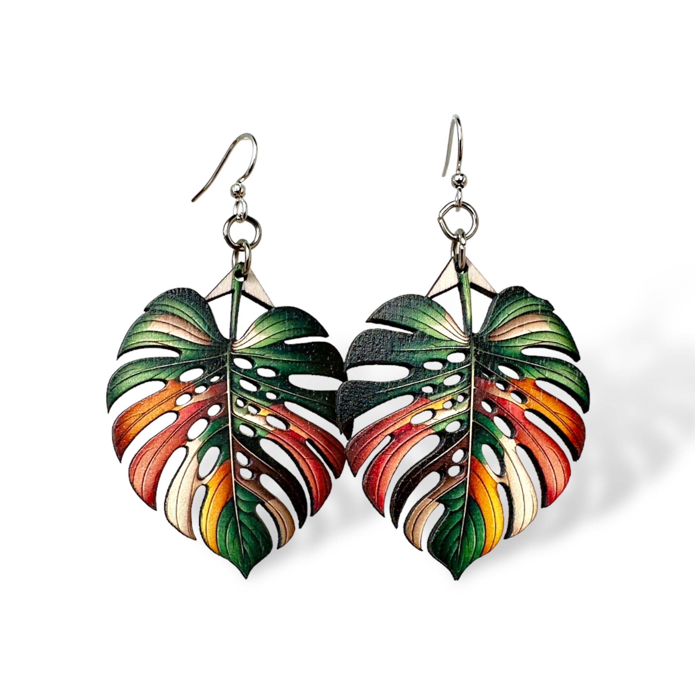 Monstera Leaf  Earrings #1792