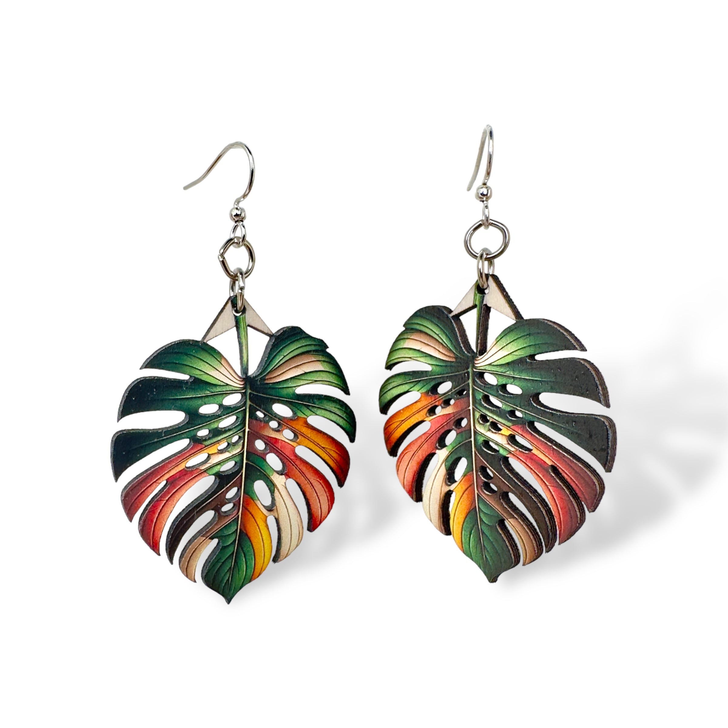 Monstera Leaf  Earrings #1792