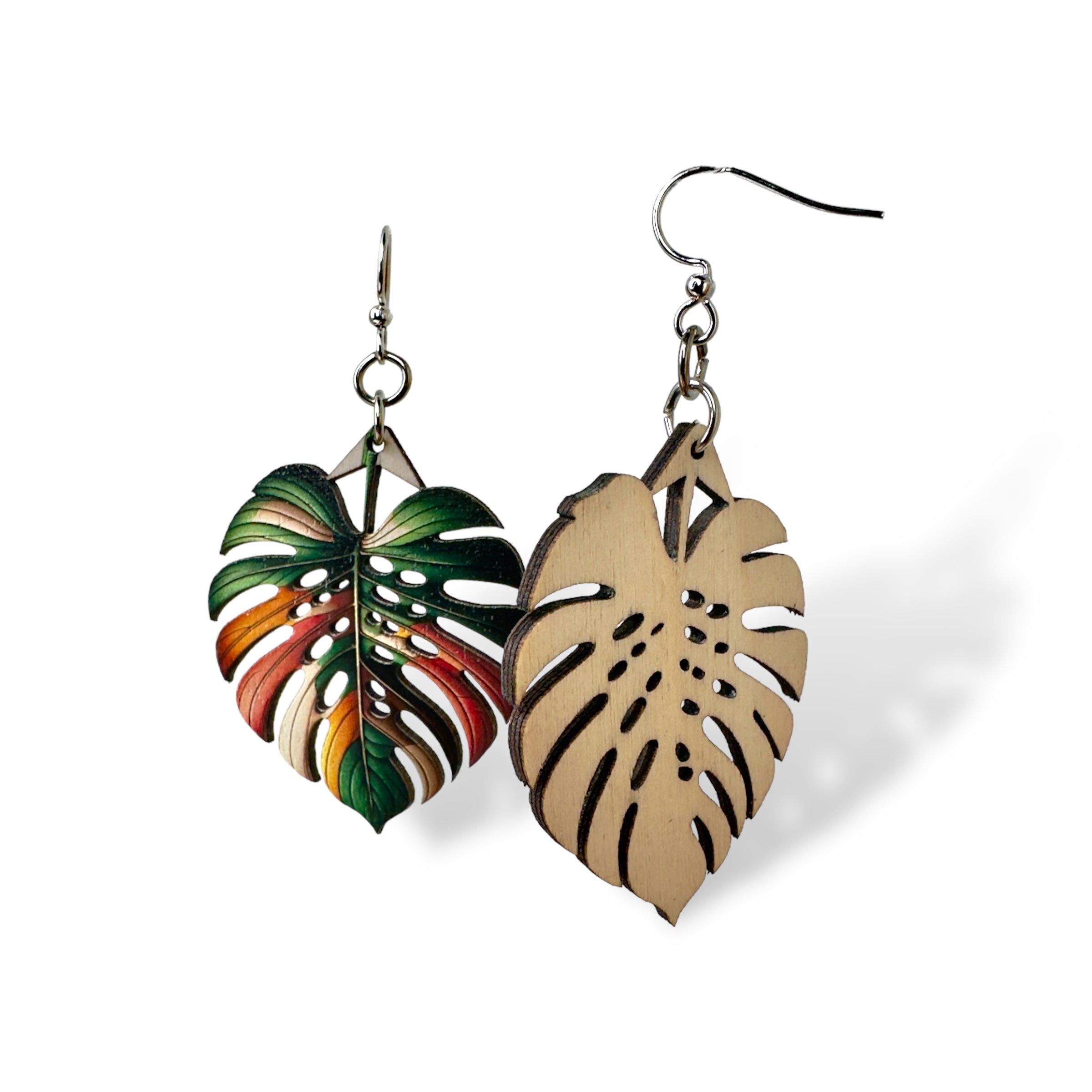 Monstera Leaf  Earrings #1792