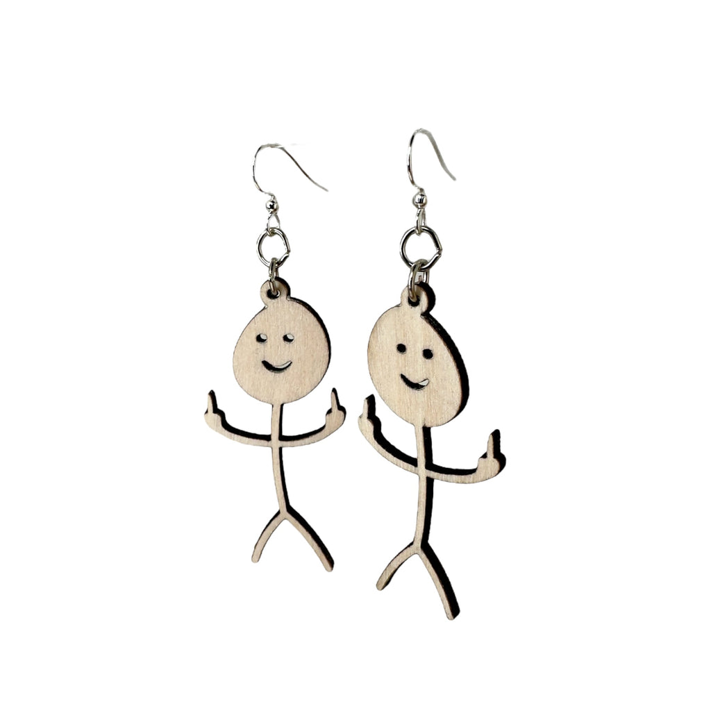 Flippin Stick Man Earrings # 1793