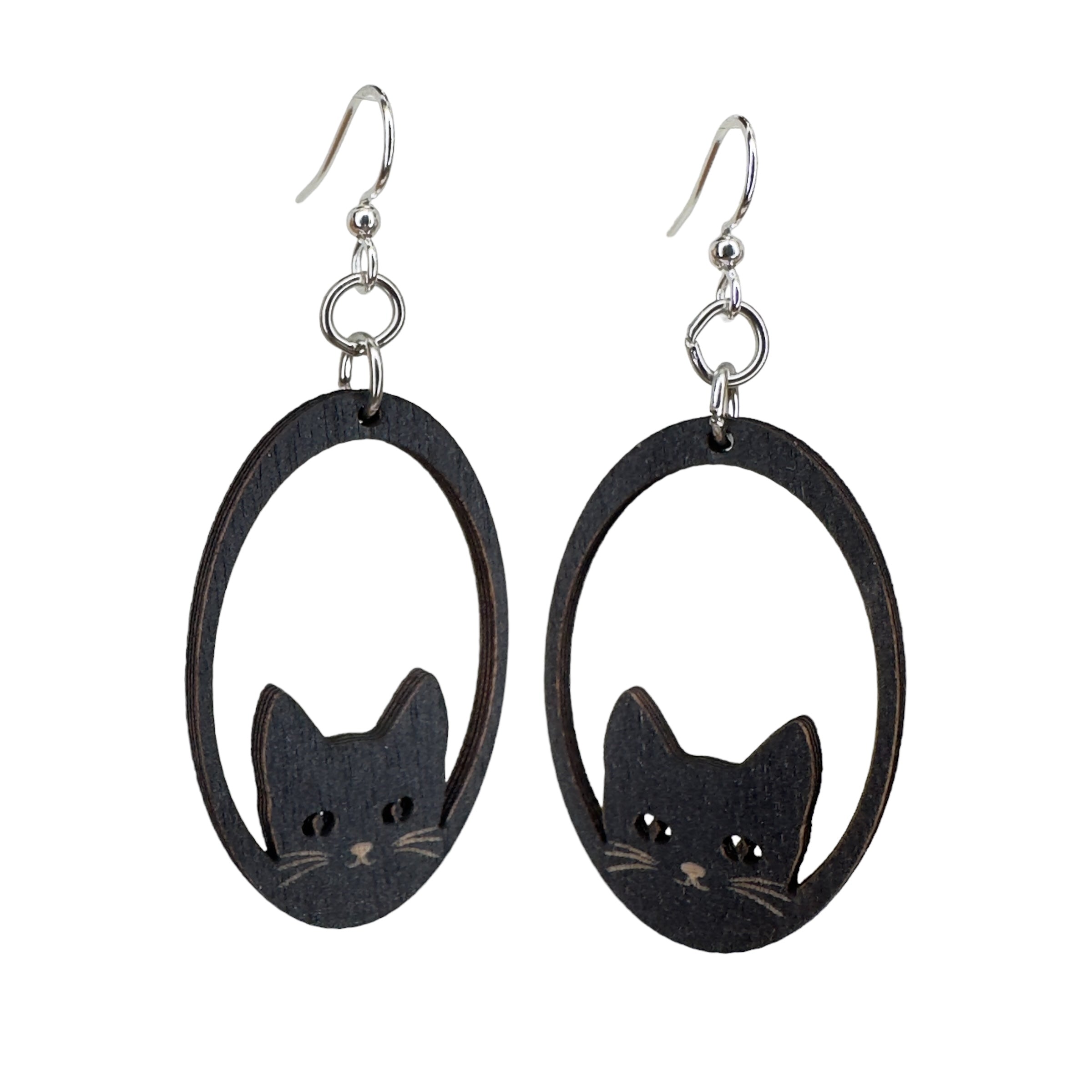 Sneaky Cat Earrings #1808​