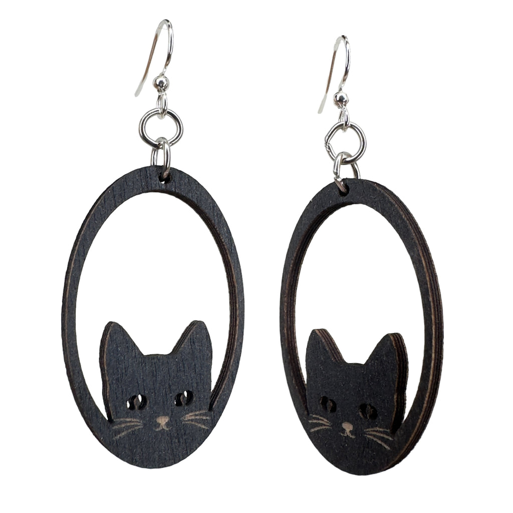 Sneaky Cat Earrings #1808​