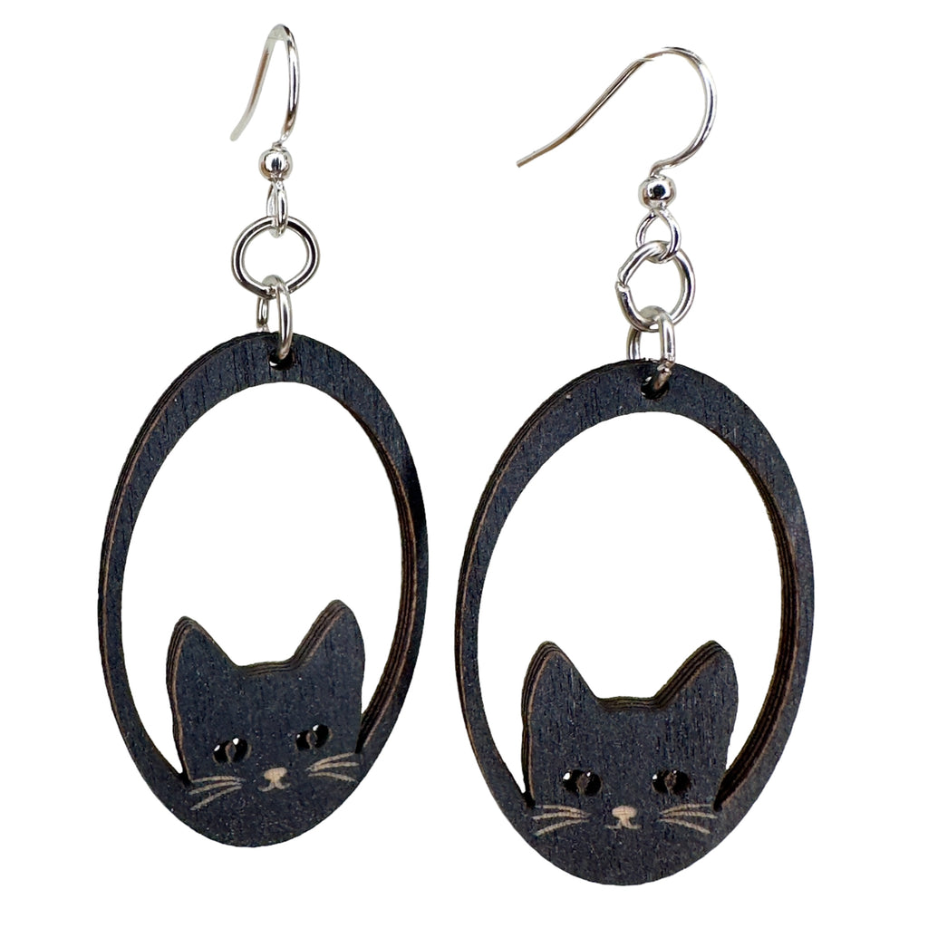 Sneaky Cat Earrings #1808​