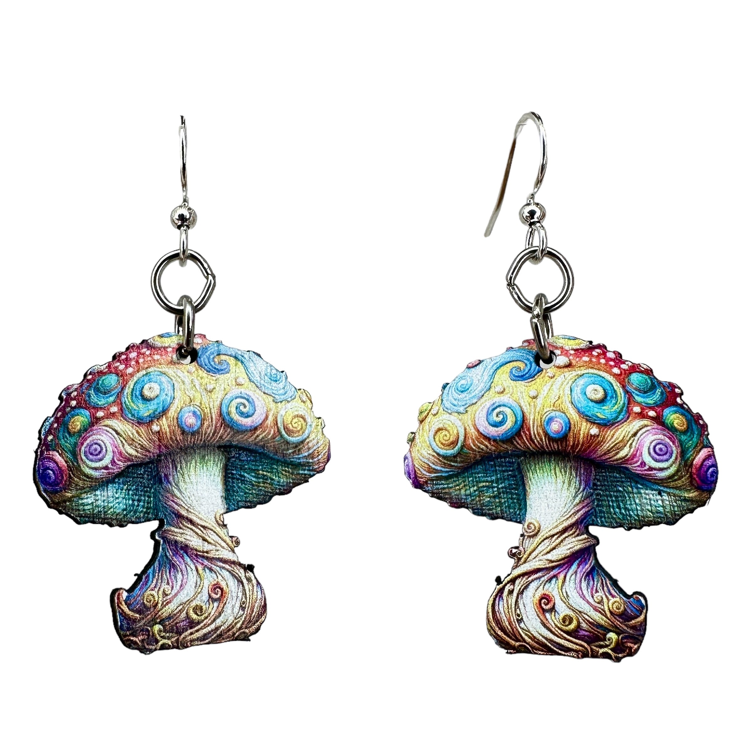 Van Gogh Mushroom Earrings #1814