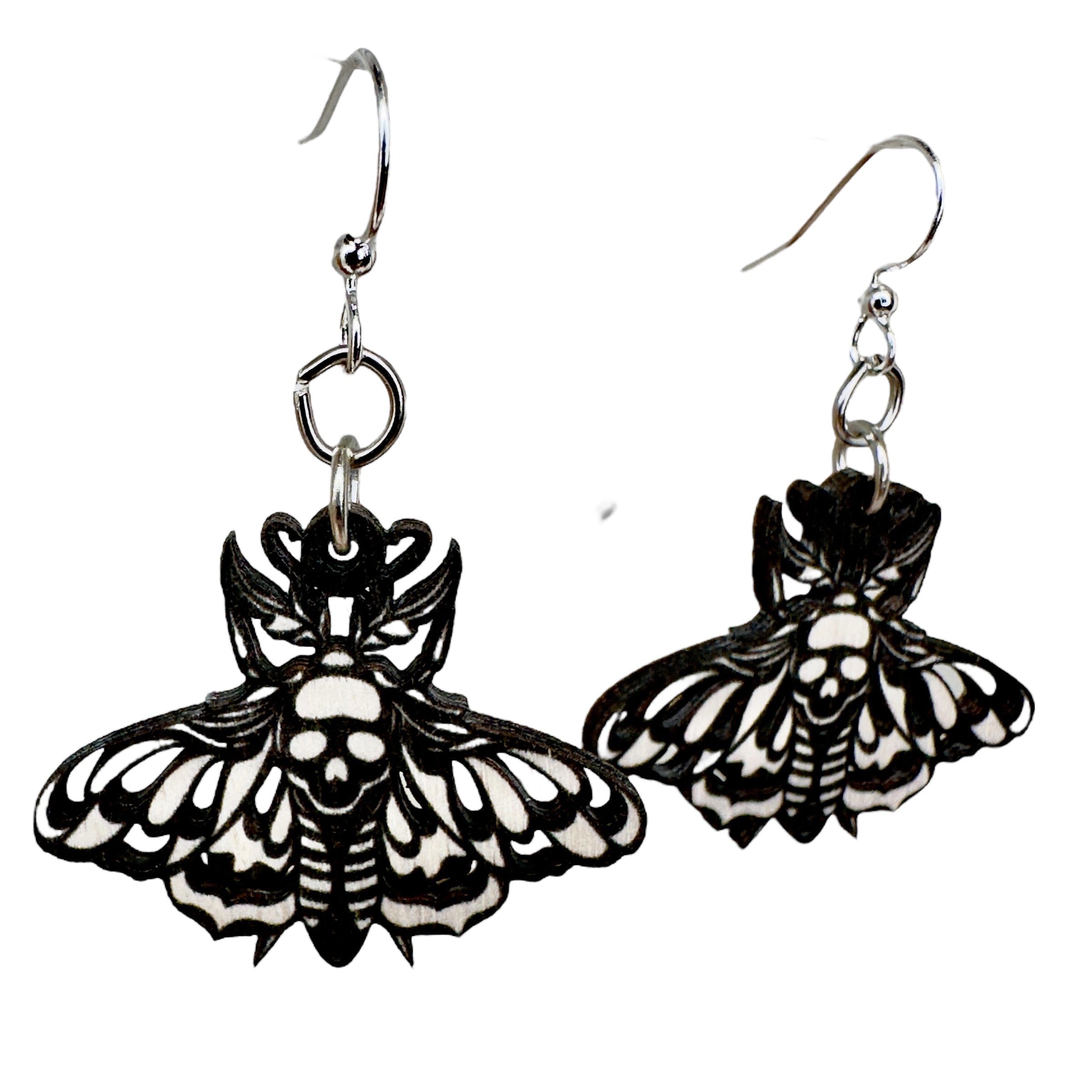 Death Moth Earrings #1823
