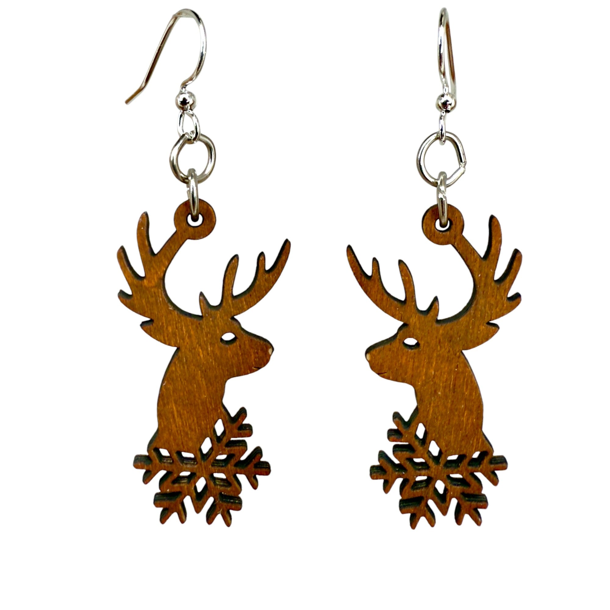 Reindeer Snowflake Earrings #1829