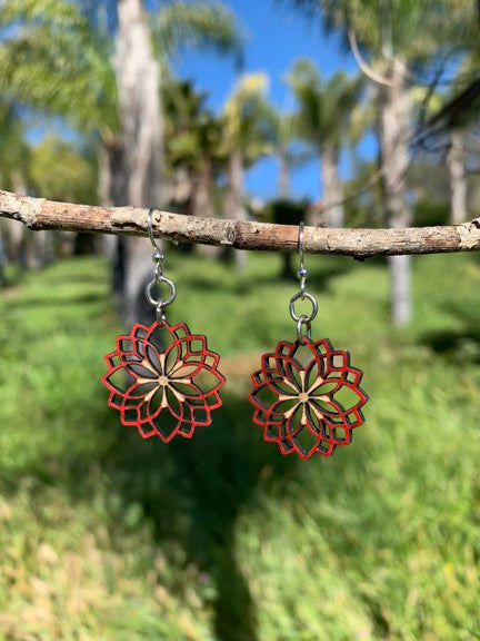 Dahlia Flower Blossom Earrings #182
