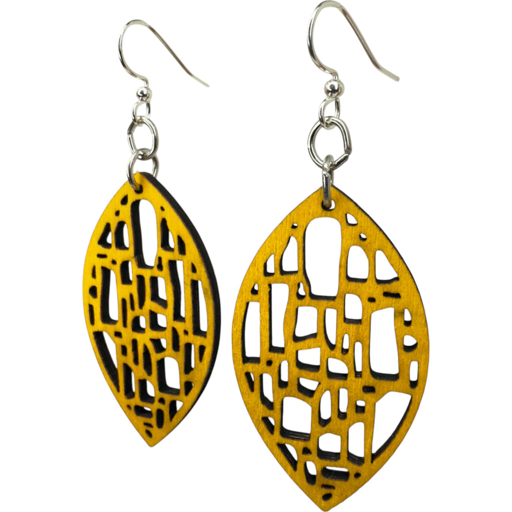 Mosaic Leaf Earrings # 1833