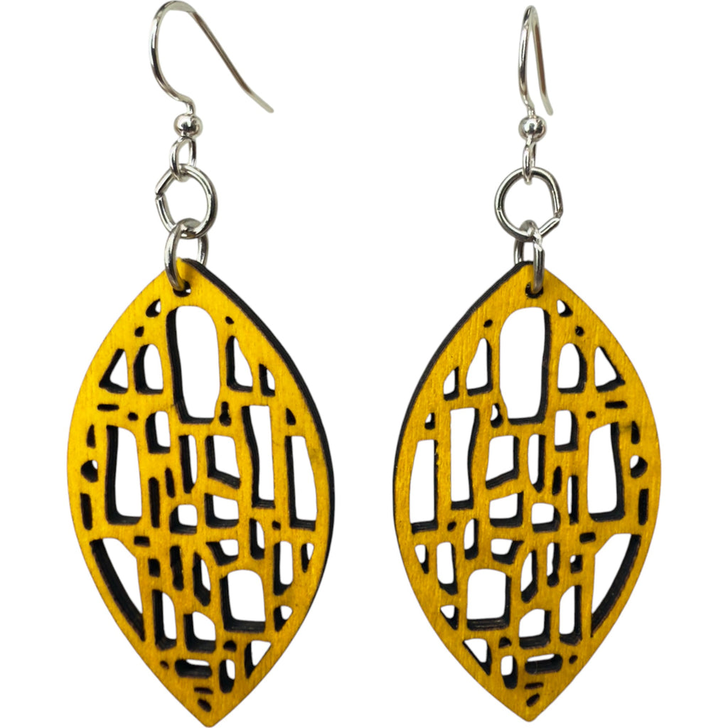 Mosaic Leaf Earrings # 1833